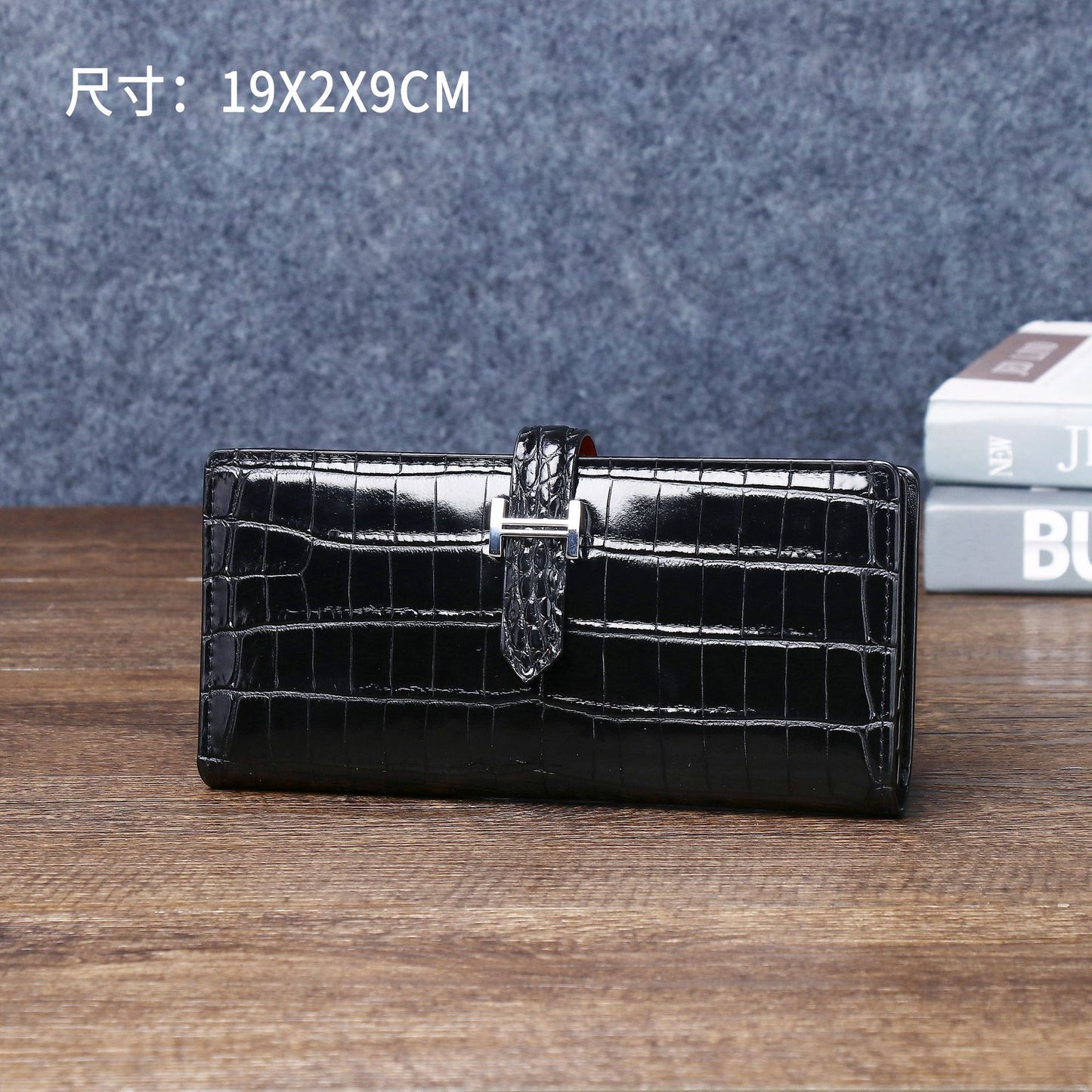 New Arrival Croc-Effect Suit Clutch for Men, A High-End Business Wallet with Full Croc Pattern & Multiple Card Slots, Perfect Trendy Accessory