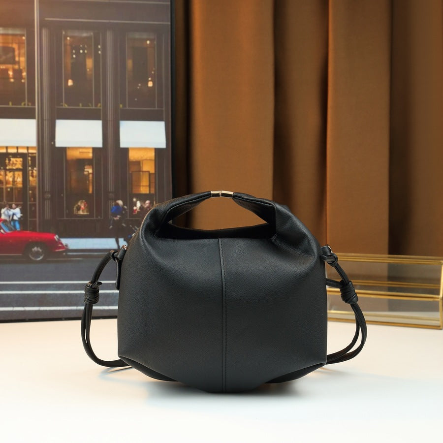 Pebble Grain Bento Bag for Women Minimalist Shoulder Crossbody Handbag, Niche Versatile Purse with Clean Solid Color Design