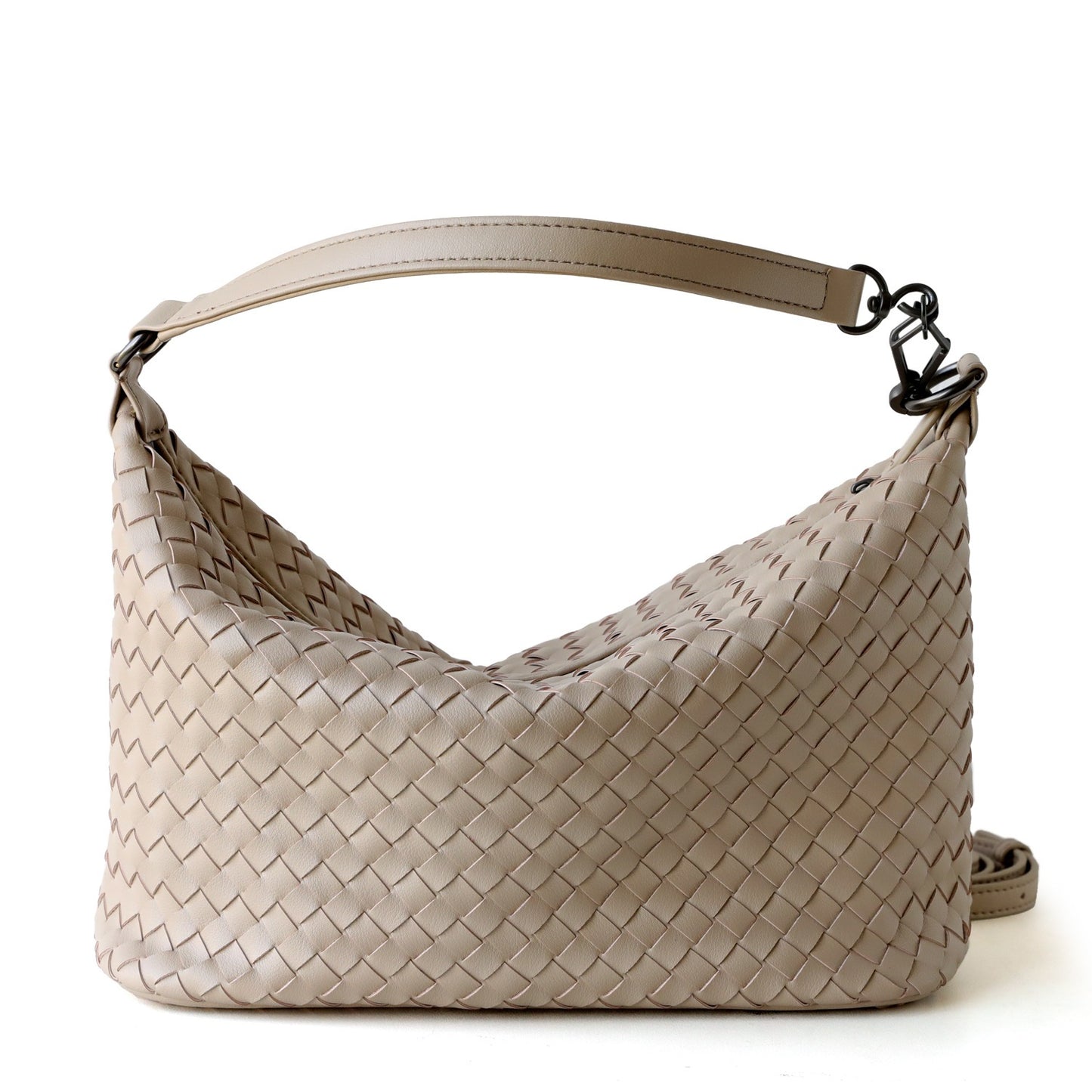 Cowhide Handwoven Dumpling Bag for Women Shoulder Crossbody Handbag, Niche Commuter Underarm Purse with Artisan Leather Texture