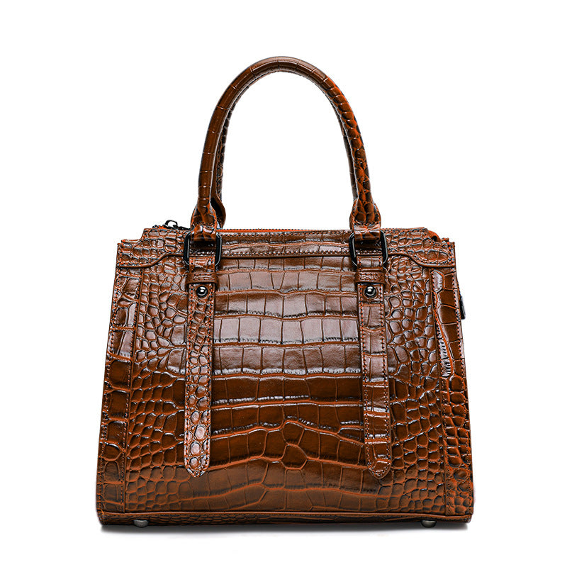 Genuine Top Layer Cowhide Large Capacity Handbag for Women, New Arrival Premium Commute Shoulder Crossbody Top Handle Purse, Trendy Casual Bag for Ladies