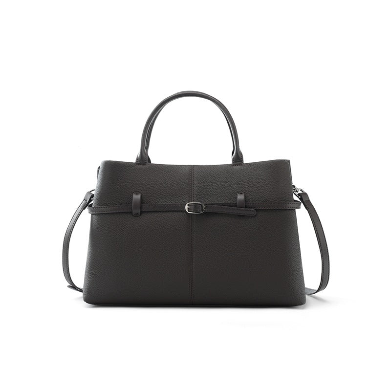 Genuine Top Layer Cowhide Large Capacity Handbag for Women, New Light Luxury Niche Shoulder Top Handle Purse, Premium Versatile Commute Bag for Ladies