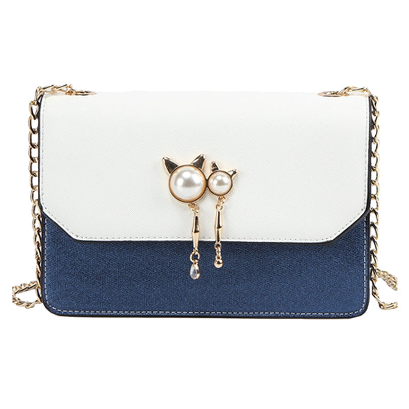 Genuine Leather Small Square Chain Crossbody Bag for Women, New Fashionable Versatile Shoulder Purse, Trendy Everyday Handbag for Ladies