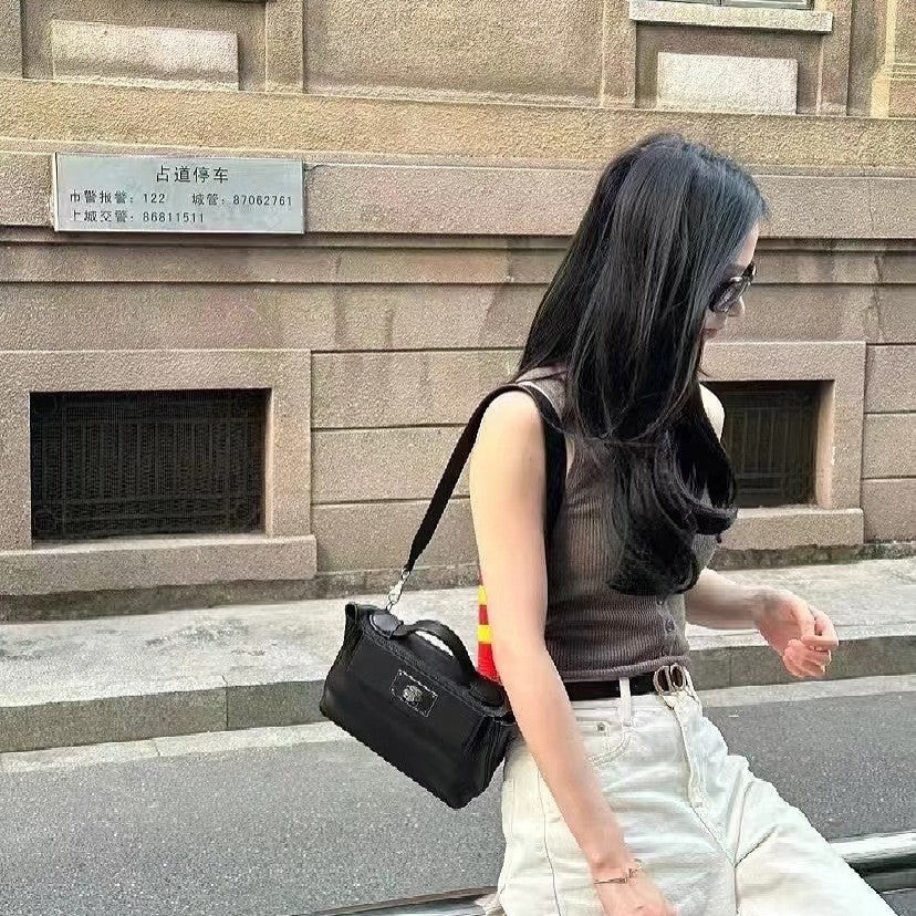 Genuine Leather Mini Kelly-Style 2424 Bag for Women, Semi-Handmade Shoulder Crossbody Top Handle Purse, Premium Full Steel Hardware Handbag for Ladies