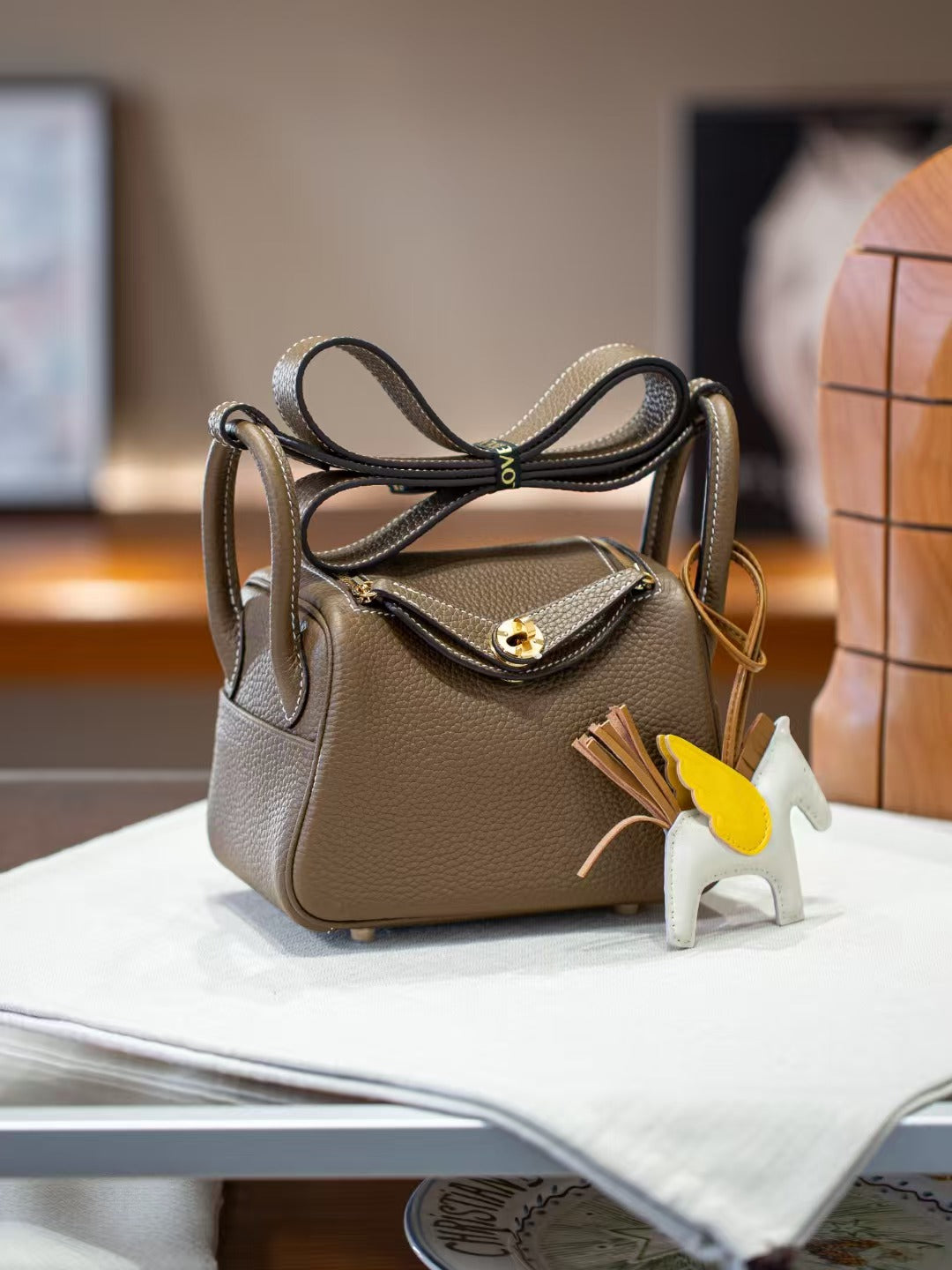 Women's Lindy-Style Cross-Body Shoulder Bag 19-26cm, Hermès-Inspired Top-Handle Handbag in Premium TC Full-Grain Cowhide Leather, Versatile Satchel for Work, Travel & Daily Use, New Arrival