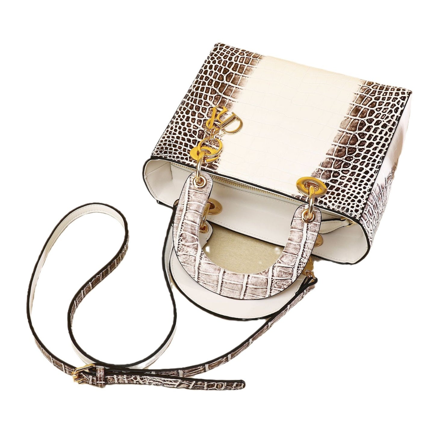 New Arrival Croc-Effect Lady-Inspired Bridal Bag for Women, A Versatile Top-Handle Crossbody Shoulder Handbag with Premium Design, Perfect Wedding Purse