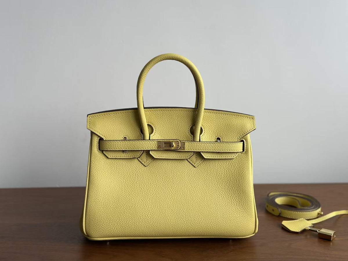Genuine Togo Pebbled Leather Birkin-Kelly Style Bag for Women, New Large Capacity Classic Shoulder Crossbody Top Handle Purse, Premium Handbag for Ladies