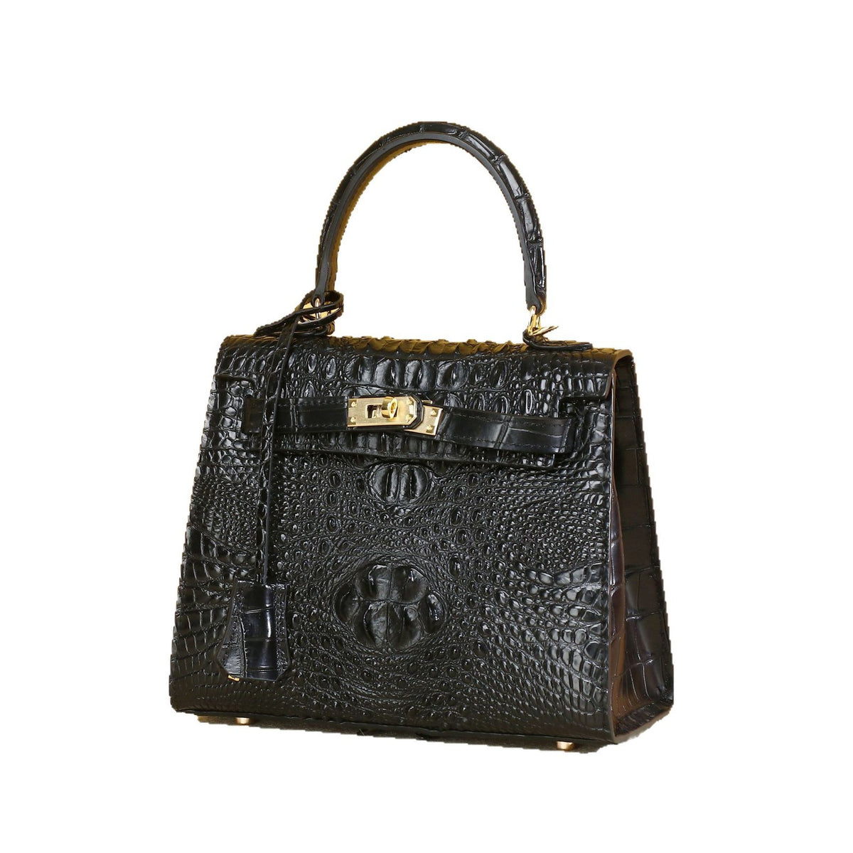 Elegant Croc-Embossed Birkin-Inspired Tote Bag for Women, Large Capacity Wristlet Handbag with Classic Versatile Design, Perfect for Everyday Style