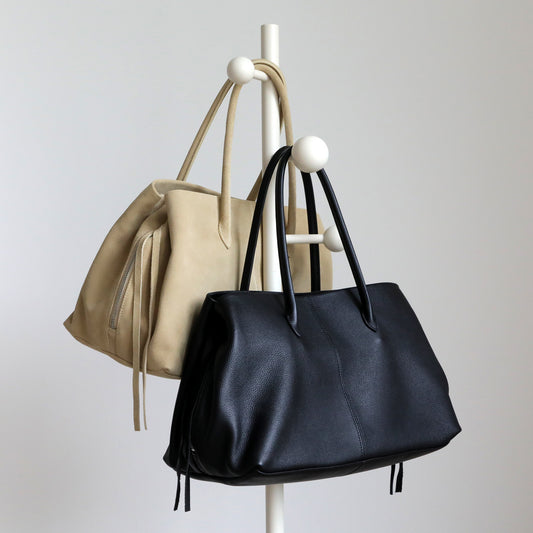 Top Layer Cowhide Multi-Compartment Tote Bag for Women Vintage Minimalist Commuter Handbag, Premium Niche Purse with Large Capacity