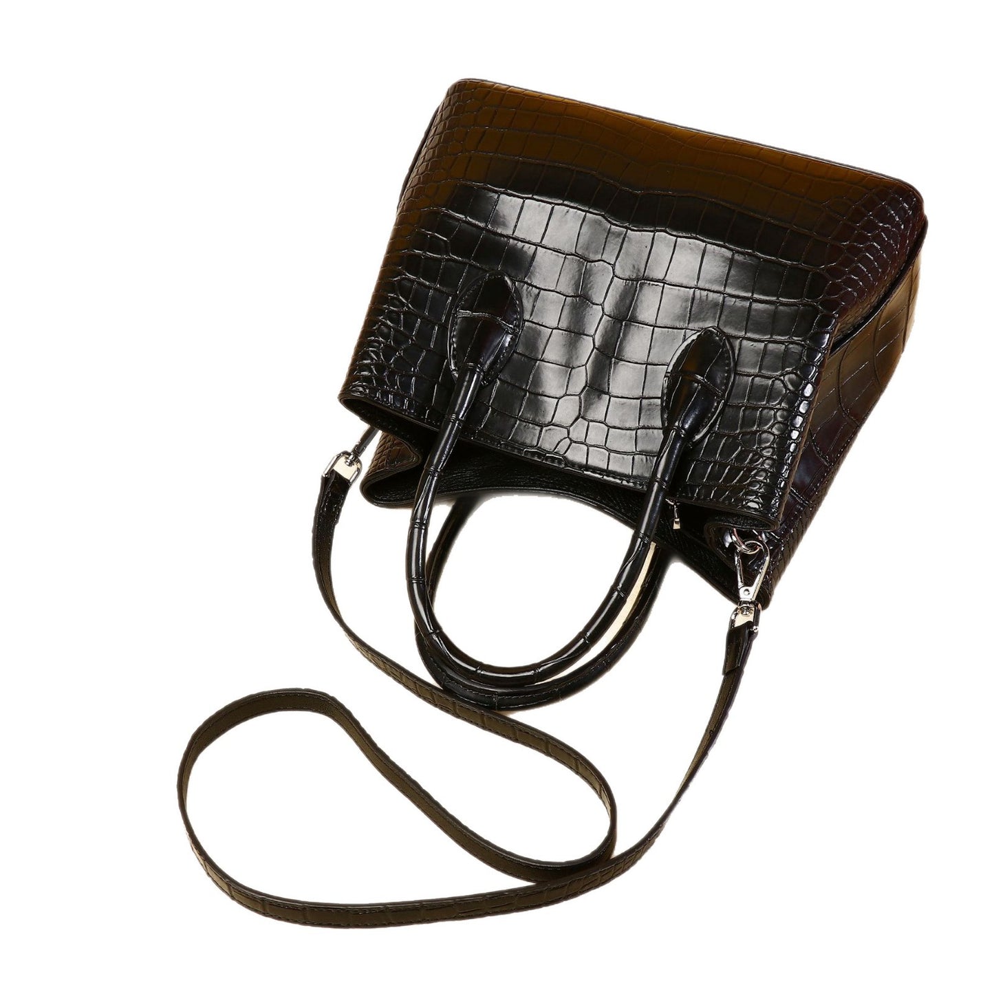 New Arrival Classic Croc-Effect Garden Tote Bag for Women, A High-End Top-Handle Shoulder Crossbody Handbag with Fashionable Design