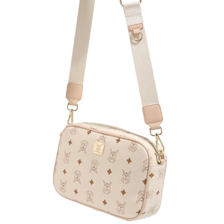 Genuine Leather Bear Print Crossbody Bag for Women, New Spring Summer Ins Style Casual Shoulder Purse, Versatile Fashionable Handbag for Ladies