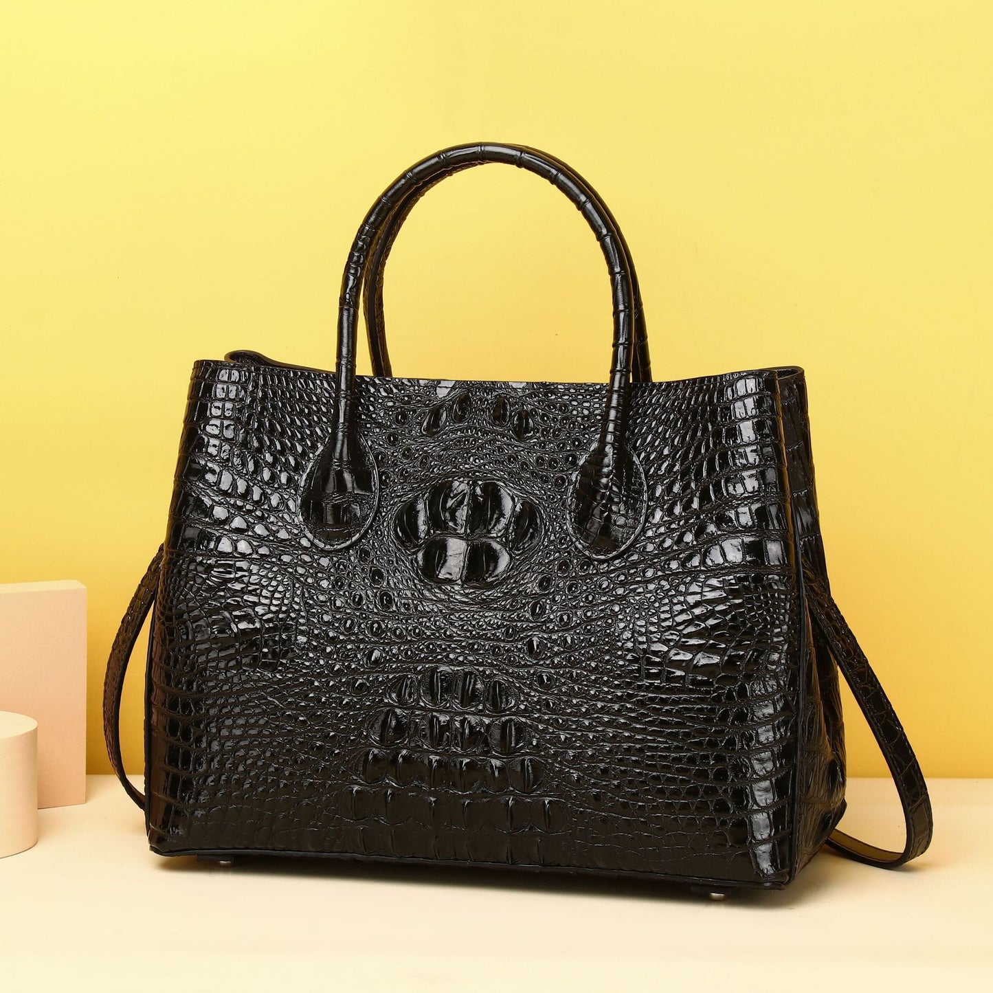 New Arrival Croc-Effect Bone-Pattern Garden Tote Bag for Women, A Shoulder Crossbody Top-Handle Handbag with Trendy Design