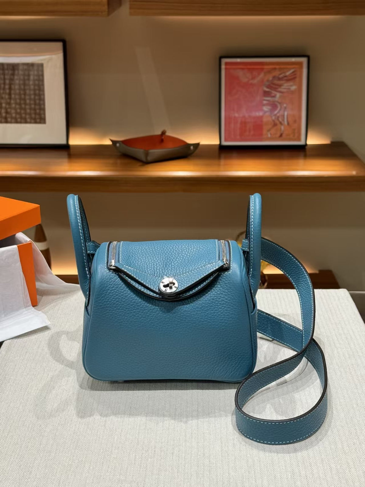 Women's Lindy-Style Cross-Body Shoulder Bag 19-26cm, Hermès-Inspired Top-Handle Handbag in Premium TC Full-Grain Cowhide Leather, Versatile Satchel for Work, Travel & Daily Use, New Arrival