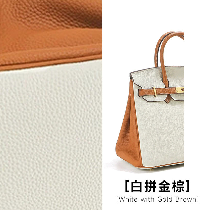 Chic Top-Layer Cowhide Birkin & Kelly-Inspired Tote Bag for Women, Premium Genuine Leather Large Capacity Top-Handle Crossbody Shoulder Handbag with Sophisticated Design, Ideal Commuter Purse