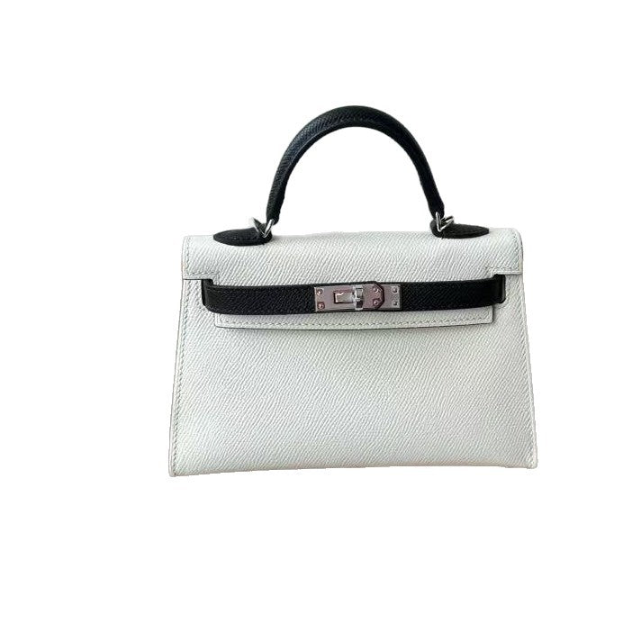 Genuine Cowhide Palm Texture 2nd Gen Kelly-Style Bag for Women, New Fashionable Shoulder Crossbody Top Handle Purse, Color Block Small Square Handbag for Ladies