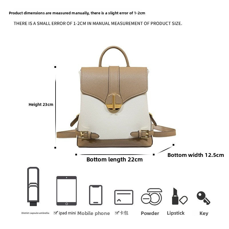 Genuine Leather Backpack for Women, New Casual Fashion Minimalist Large Capacity Travel Daypack, Versatile Everyday Bag for Ladies