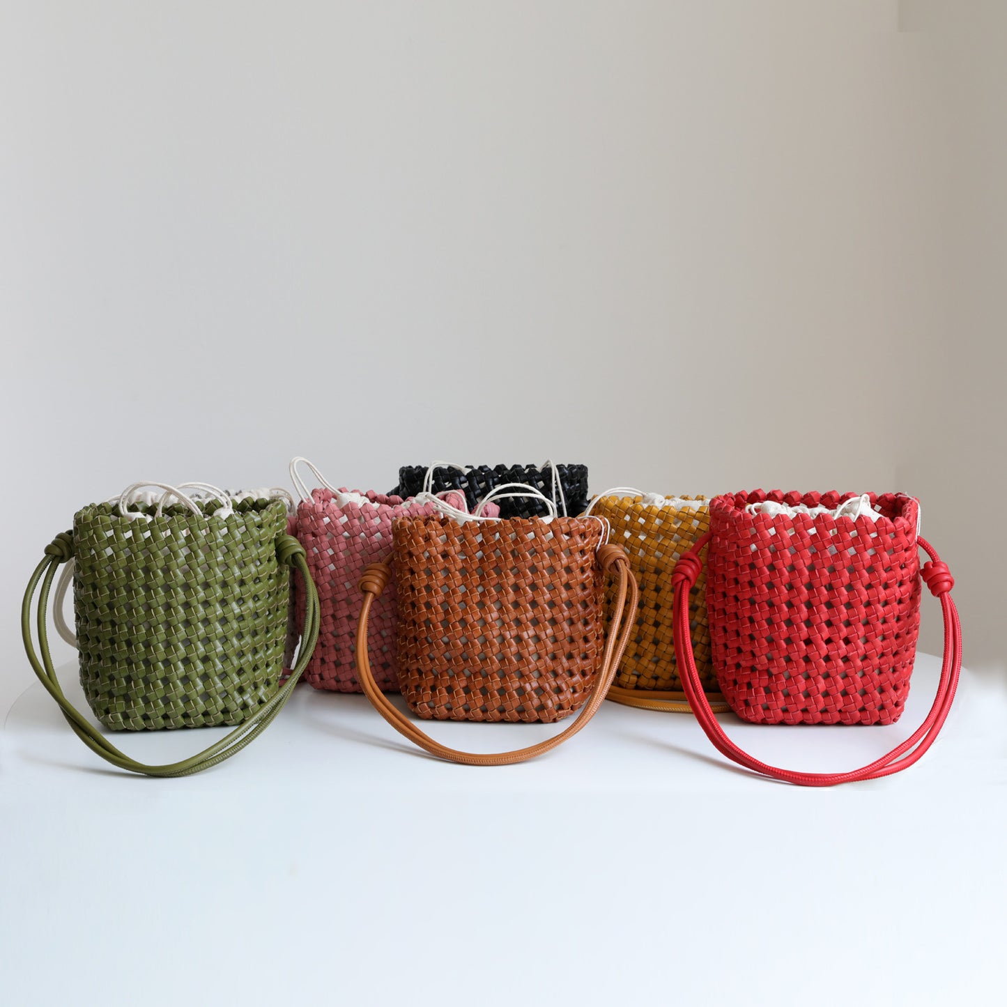 Top Layer Cowhide Handwoven Mini Bucket Bag for Women Exquisite Crossbody Small Bag, Niche Craftsmanship Purse with Versatile Style