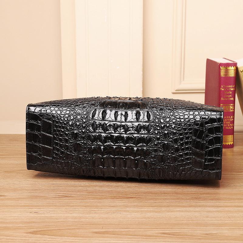 New Arrival Croc-Effect Genuine Leather Tote Bag for Women, A Large Capacity Woven Travel Basket Bag with Spacious Design, Perfect Mommy Tote for Daily & Travel