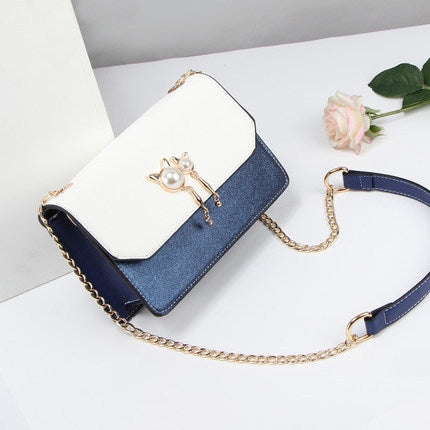 Genuine Leather Small Square Chain Crossbody Bag for Women, New Fashionable Versatile Shoulder Purse, Trendy Everyday Handbag for Ladies