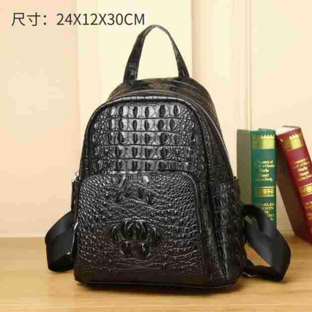 New Arrival Croc-Effect Women's Backpack, A Fashionable Small Daypack Perfect for School & Outdoor with High-End Design