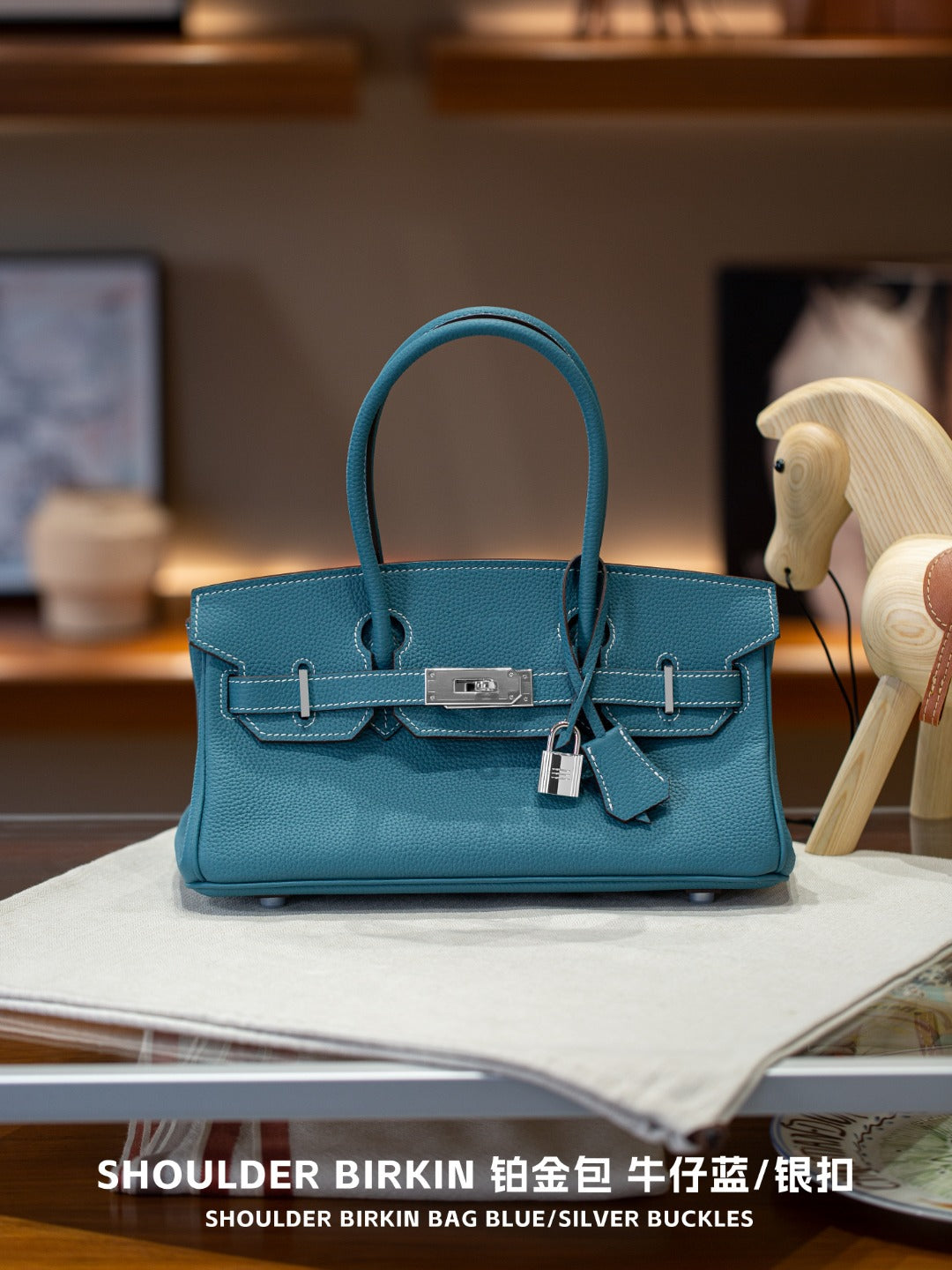 Chic Light Luxury Birkin-Inspired Shoulder Bag for Women, Elegant Top-Handle Crossbody Handbag with Premium Texture, Versatile Spring/Summer Commuter Purse
