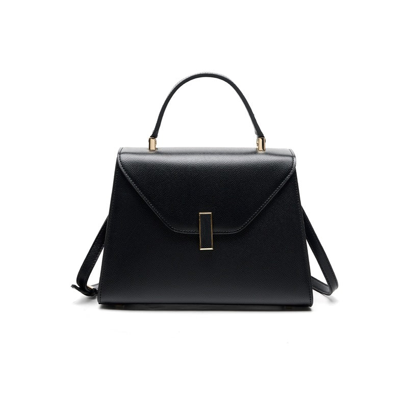 New Kelly-Style Niche Designer Bag in Genuine Leather, Large Capacity Shoulder Crossbody Top Handle Purse, Premium Fashionable Handbag for Women