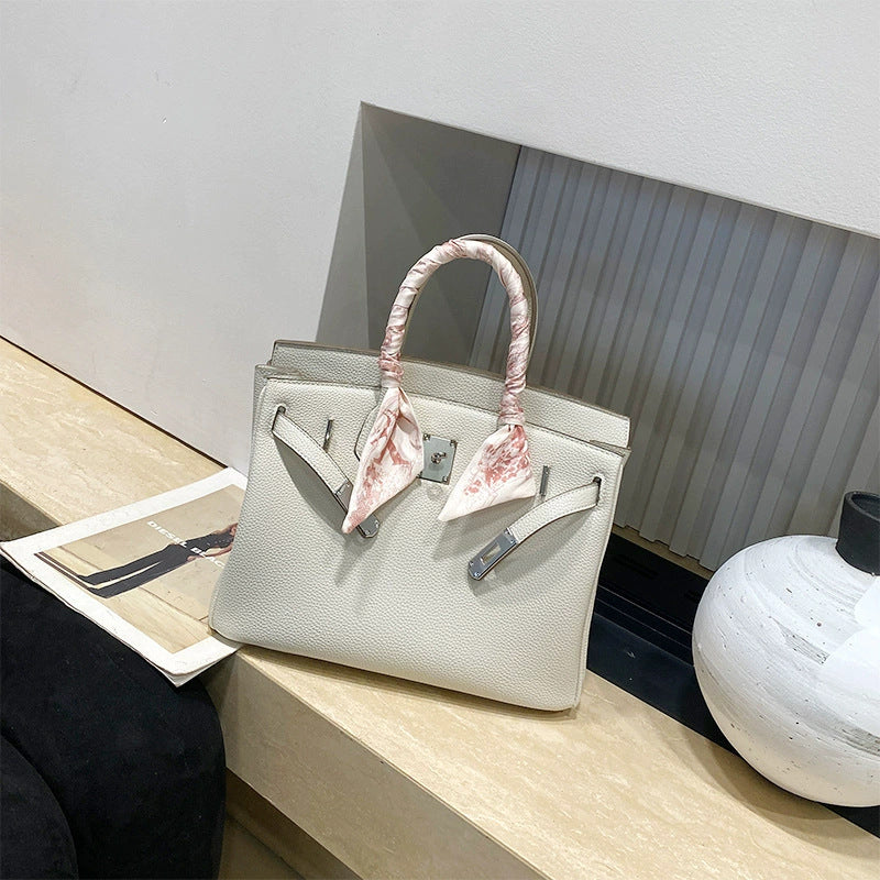New Arrival Pebbled Genuine Leather Birkin-Inspired Tote Bag for Women, Gold-Tone Hardware with Spacious Large Capacity, Versatile Top-Handle Shoulder Handbag for Everyday Chic