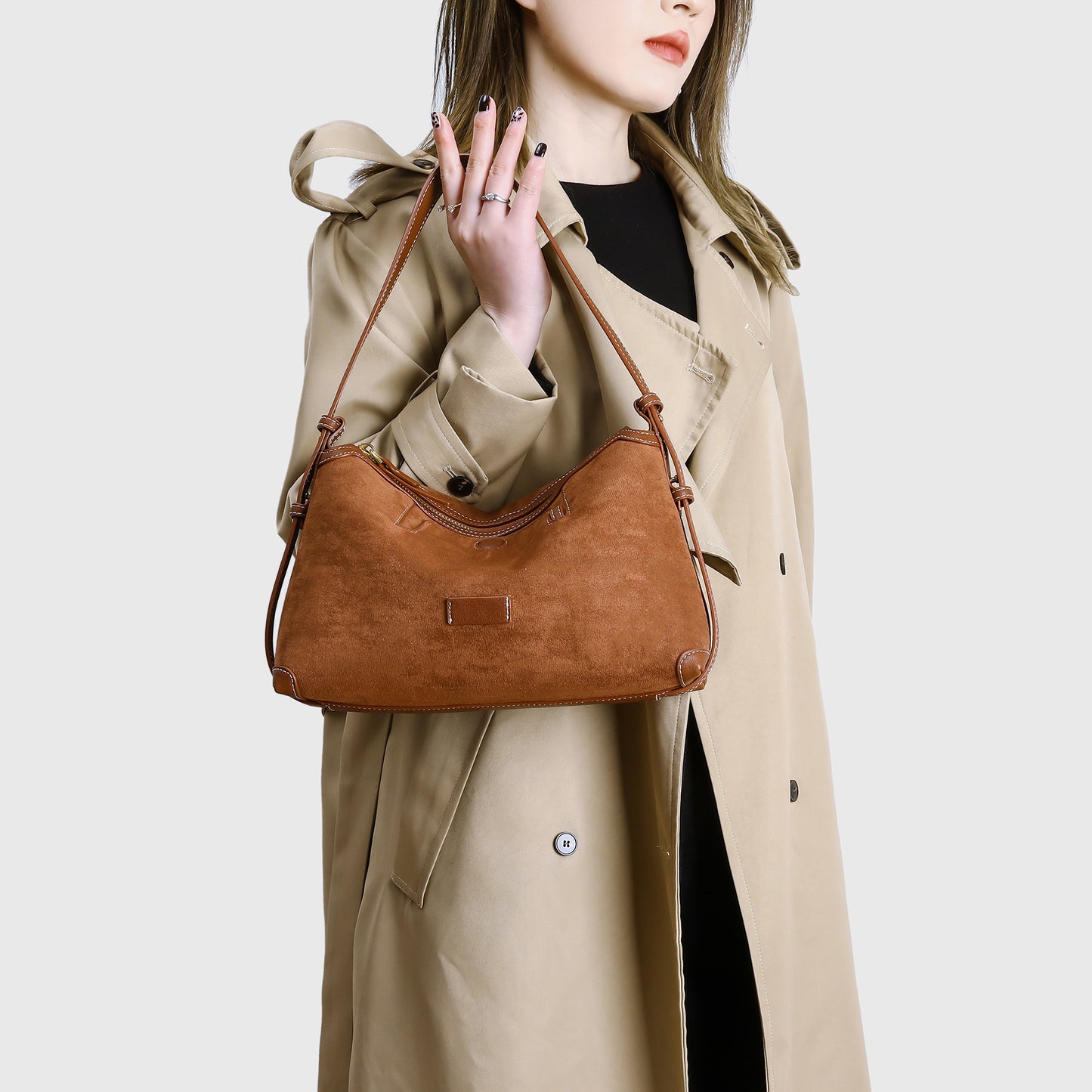 Premium Soft Tote Bag for Women, Large Capacity Light Luxury Shoulder Handbag with Crossbody Strap, Trendy Underarm Style Everyday Carryall