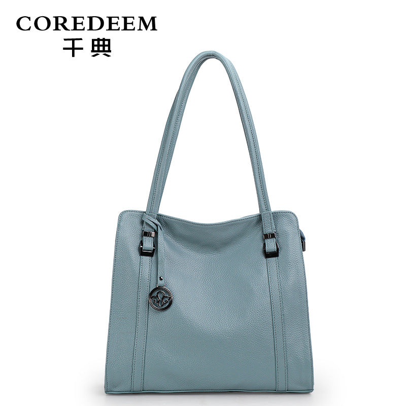 Genuine Leather Large Capacity Handbag for Women, New Fashionable Trendy Shoulder Crossbody Tote Purse, Premium Cowhide Bag for Ladies