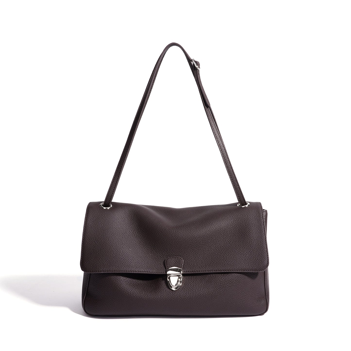 New Korean Light Luxury Large Capacity Commute Bag, Versatile Crossbody Shoulder Top Handle Purse, Niche Premium Genuine Leather Handbag for Women