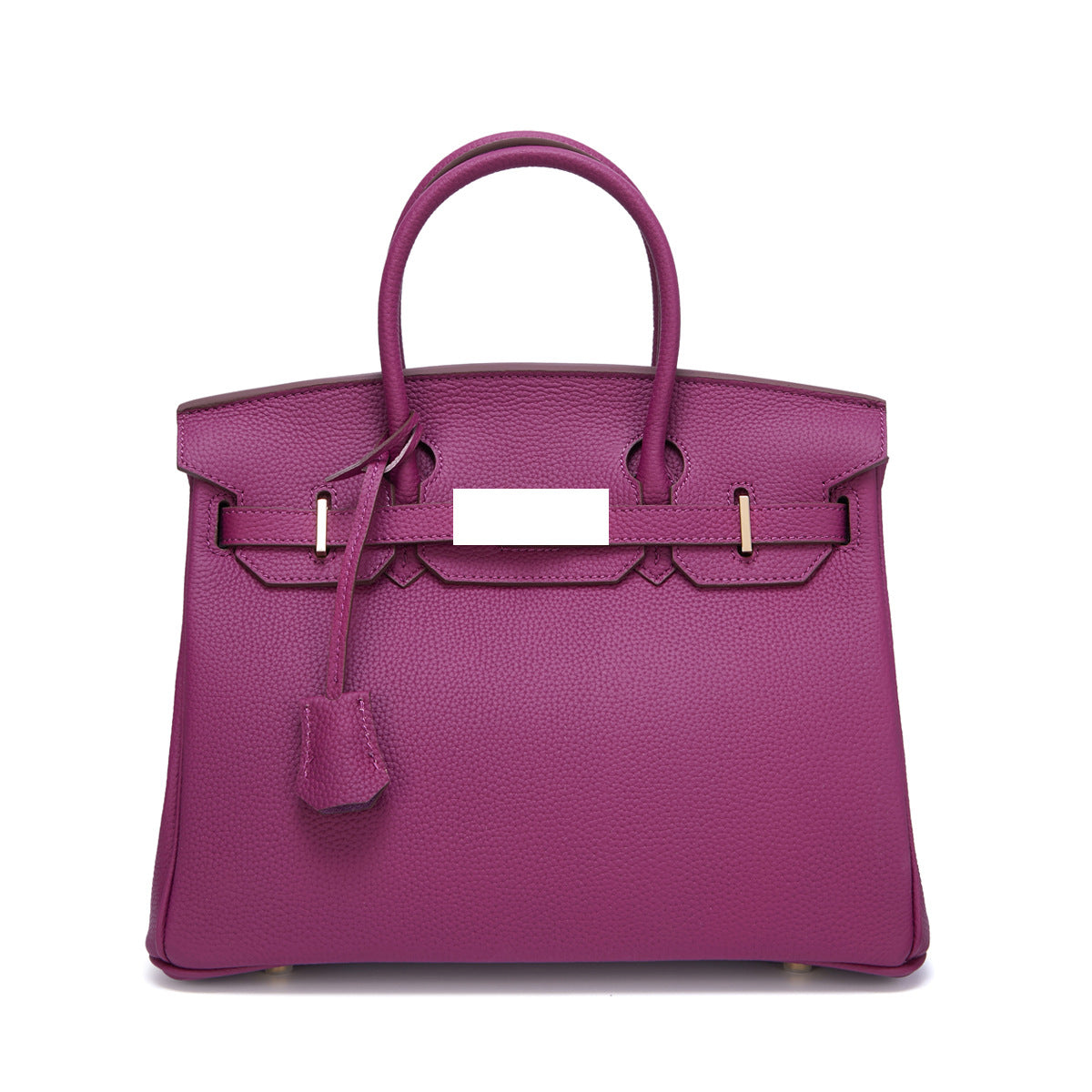 Women's Togo Leather Handbag Large Capacity Top Handle Bag with Gold Hardware, Premium Quality Birkin Style Shoulder Purse