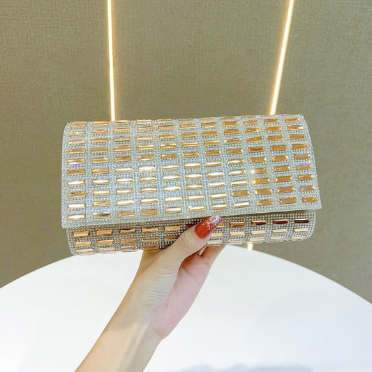 Dazzling Full Rhinestone Evening Clutch for Women, A Sparkly Banquet Bag Perfect for Wedding Bridesmaid Formal Dresses, Versatile Crossbody Shoulder Handbag
