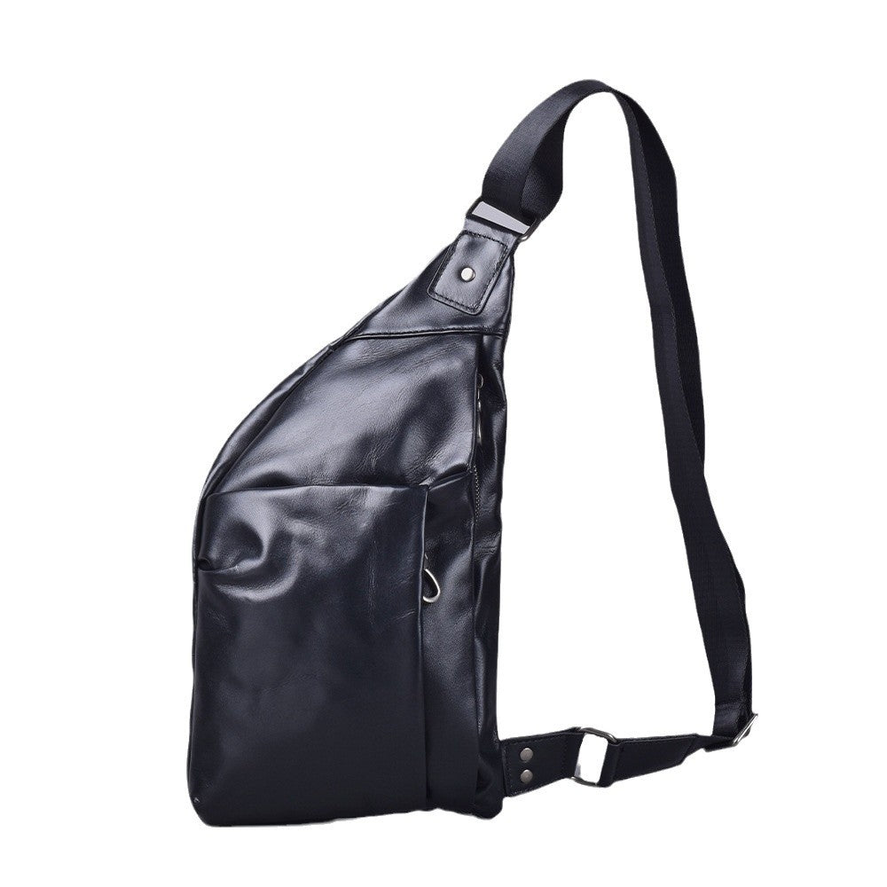 Premium Top-Layer Cowhide Leather Chest Bag for Men | Multi-Functional Shoulder Waist Pack with Durable Hardware | Versatile Hands-Free Cross-Body Bag for Daily Commute, Travel & Outdoor Adventures | Stylish & Practical Genuine Leather Accessory for