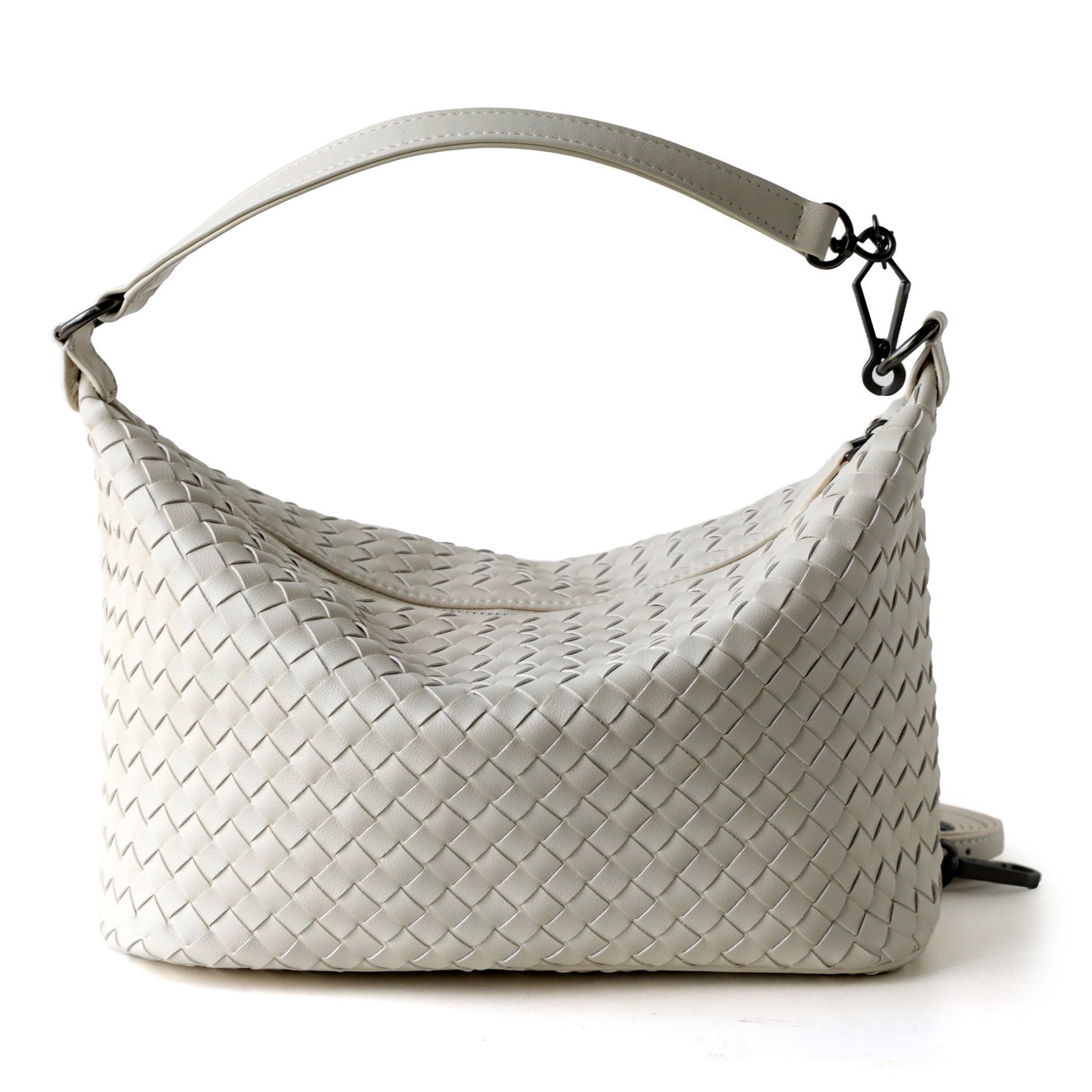 Cowhide Handwoven Dumpling Bag for Women Shoulder Crossbody Handbag, Niche Commuter Underarm Purse with Artisan Leather Texture