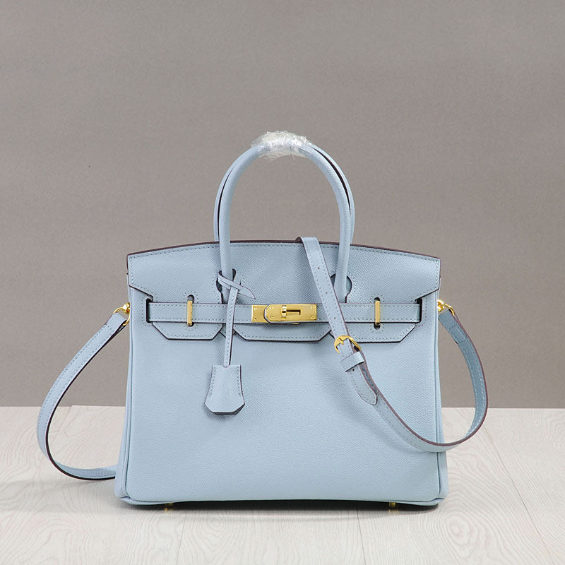 Palm Pattern Birkin Style Top Grain Cowhide Leather Large Tote Handbag Kelly Inspired Shoulder Crossbody Bag for Women