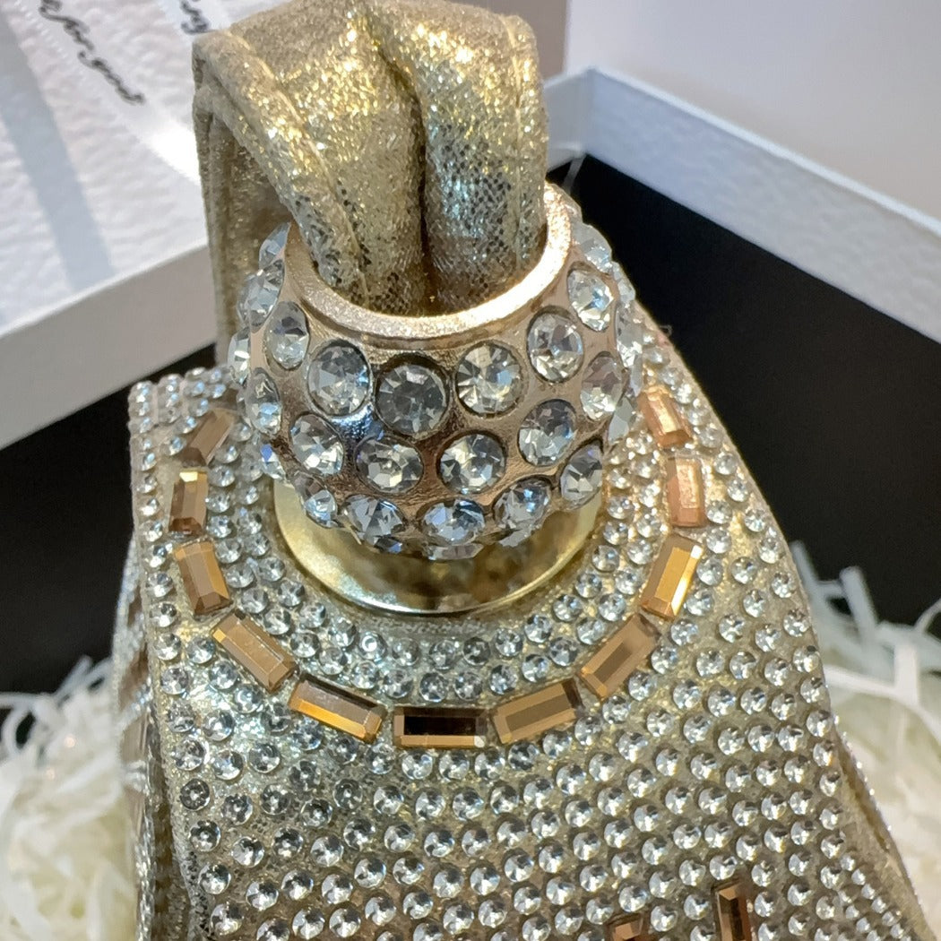 Dazzling Rhinestone-Embellished Wedding Evening Bag for Women, A Sparkly Crystal-Studded Top-Handle Purse, Perfect for Birthday Banquets Bridal Weddings Formal Dresses & Special Occasions