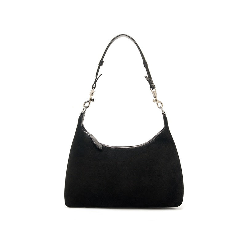 New Niche Premium Suede Underarm Bag, Large Capacity Commute Shoulder Crossbody Top Handle Purse, Fashionable Handbag for Women
