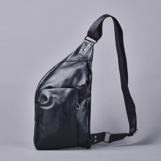 Premium Top-Layer Cowhide Leather Chest Bag for Men | Multi-Functional Shoulder Waist Pack with Durable Hardware | Versatile Hands-Free Cross-Body Bag for Daily Commute, Travel & Outdoor Adventures | Stylish & Practical Genuine Leather Accessory for
