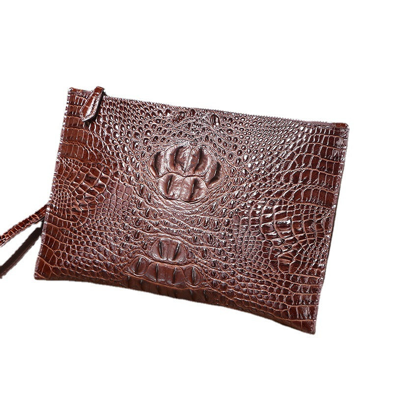 New Arrival Silicone Croc-Effect Large Clutch Bag for Men, A Slim Business Envelope Wallet with Fashionable Casual Design