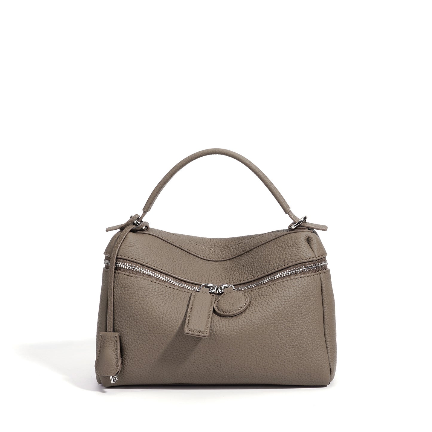 New Candy Color Pebbled Leather Bag, Niche Korean Design Shoulder Crossbody Top Handle Purse, Casual Handbag for Women