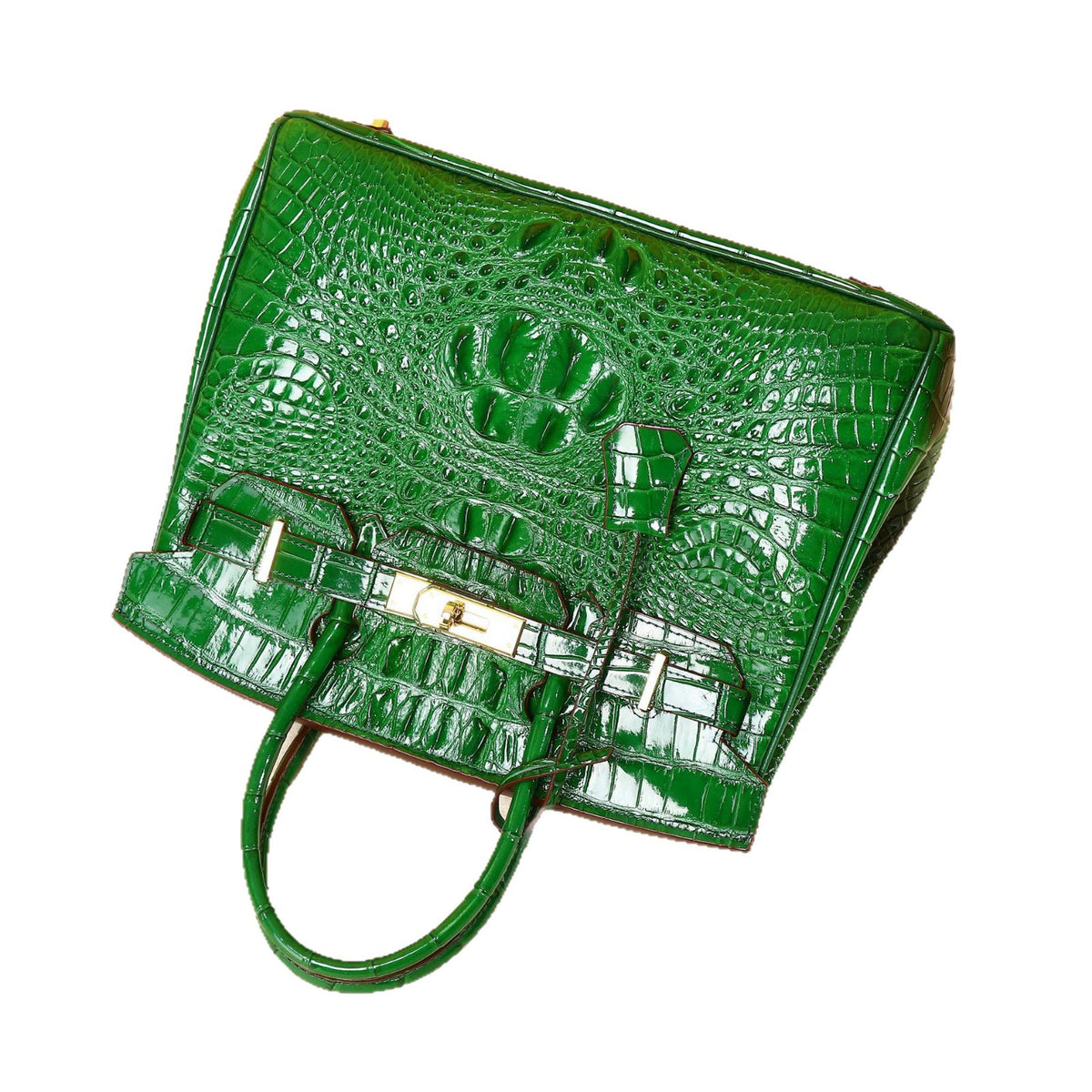 Chic Croc-Embossed Birkin-Inspired Tote Bag for Women, Minimalist Top-Handle Crossbody Handbag with Spacious Large Capacity & Premium Quality, Versatile Everyday Purse