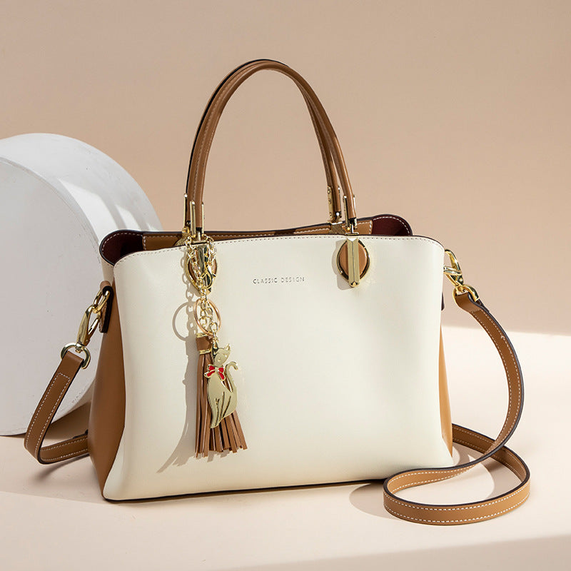 New Arrival Spacious Tassel Handbag for Women, Chic Versatile Shoulder Bag with Crossbody Strap, A Premium Everyday Carryall