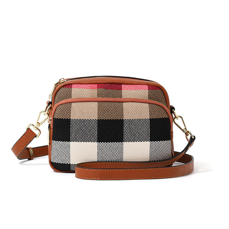 Genuine Leather Camera Crossbody Bag for Women, New Trendy Summer Shoulder Purse, Premium Versatile Small Square Handbag for Ladies