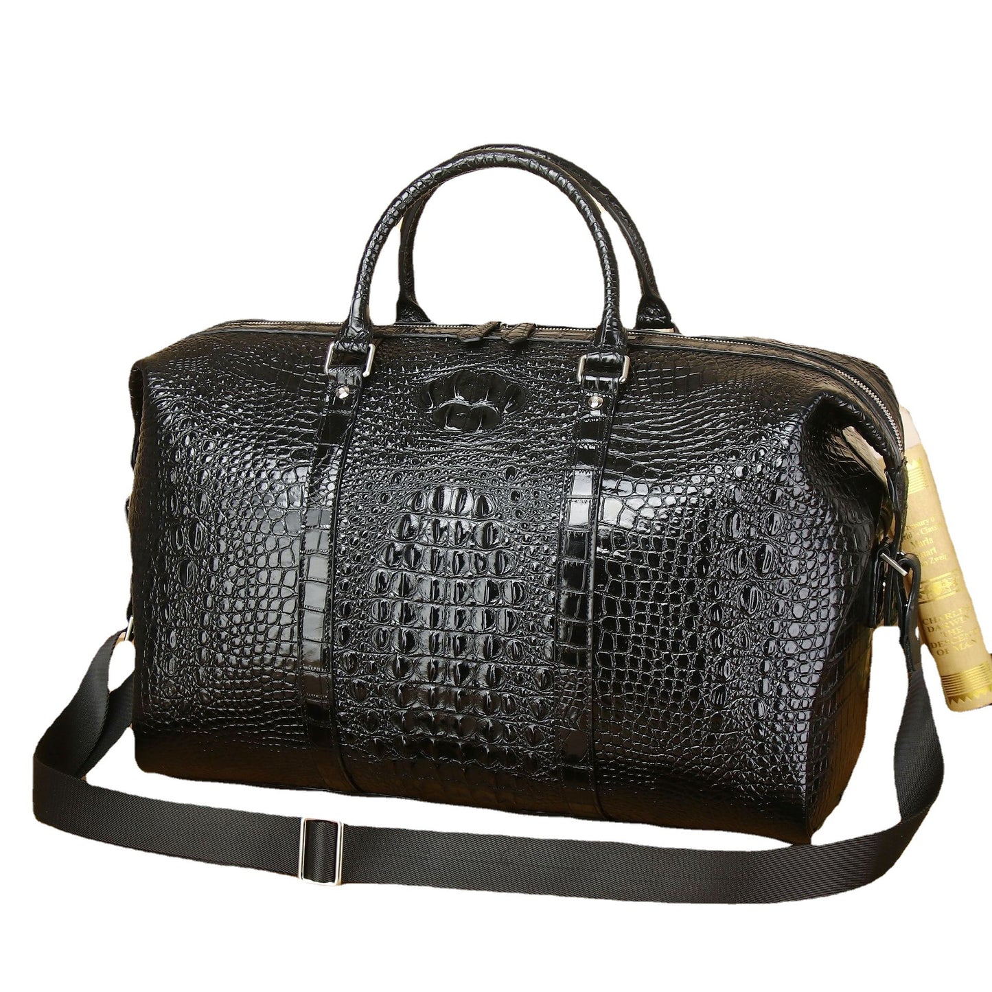 New Arrival Croc-Effect Travel Duffel Bag for Men, A Large Capacity High-End Carryall Luggage Perfect for Outdoor Business Trips & Travel