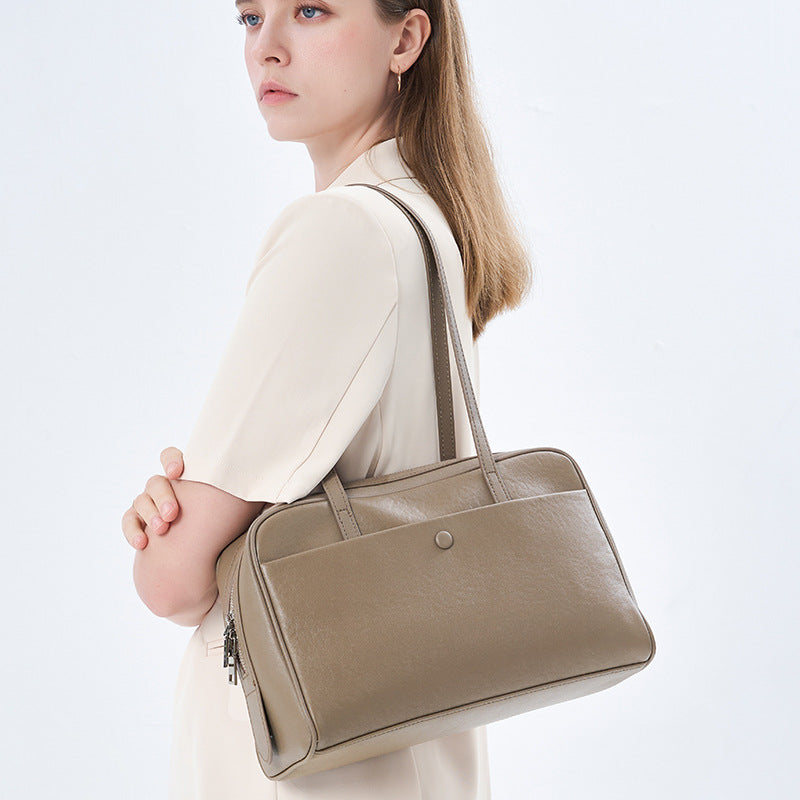Boston Bowling Tote Bag for Women Large Capacity Commuter Shoulder Handbag, Versatile Practical Purse with Classic Silhouette