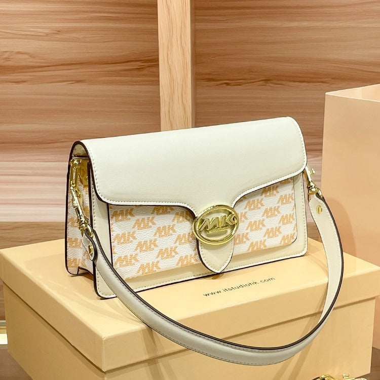 Genuine Leather Small Square Bag for Women, New Fall Winter Fashionable Top Handle Shoulder Underarm Crossbody Purse, Versatile Everyday Handbag for Ladies