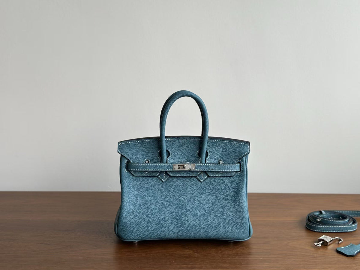 Genuine Togo Pebbled Leather Birkin-Kelly Style Bag for Women, New Large Capacity Classic Shoulder Crossbody Top Handle Purse, Premium Handbag for Ladies