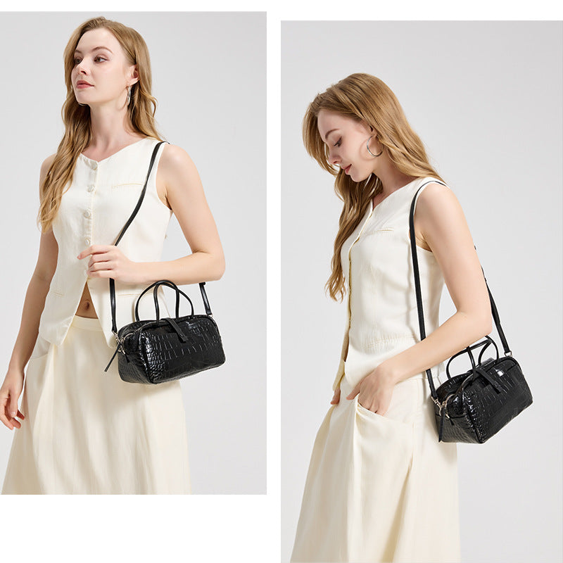 New Arrival Croc-Effect Toast Bag for Women, A Vintage Elegant Shoulder Handbag with Premium Sophisticated Design, Perfect Everyday Purse