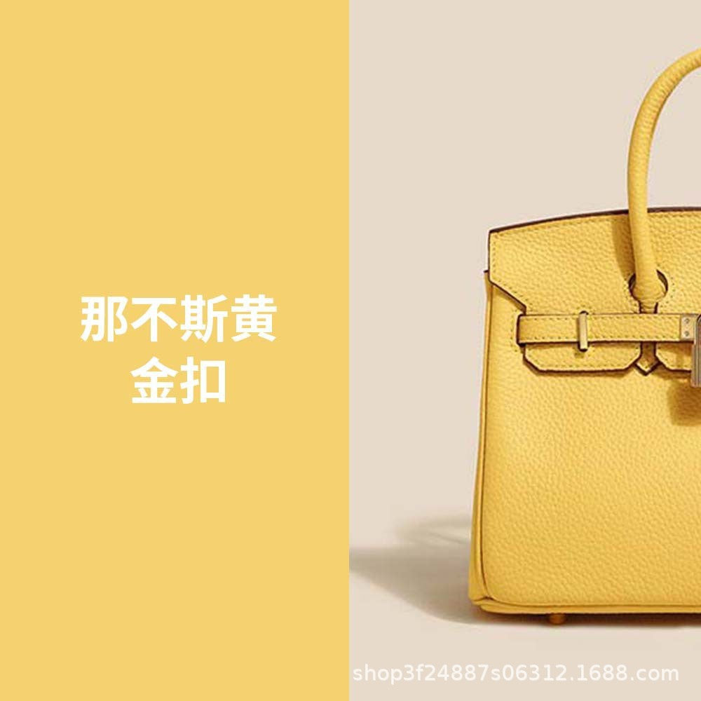 Premium Top-Layer Cowhide Leather with Pebbled Texture, Birkin-Inspired Tote Bag for Women, Spacious Large Capacity Top-Handle Shoulder Crossbody Handbag with Luxurious Feel