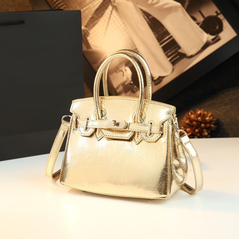 New Arrival Minimalist Birkin-Inspired Tote Bag for Women, Premium Genuine Leather Top-Handle Shoulder Crossbody Handbag with Stylish Charm Detail, Versatile Everyday Purse