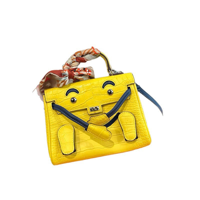 New Arrival Croc-Effect Bow Kelly-Inspired Handbag for Women, A Cute Large Capacity Shoulder Crossbody Top-Handle Bag with Trendy Design, Perfect Everyday Purse
